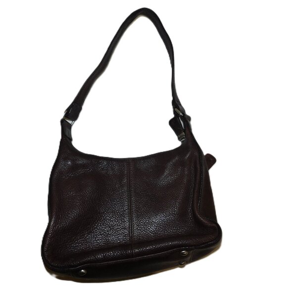 Fossil Brown Leather Handbag Shoulder Bag Purse - Picture 5 of 11